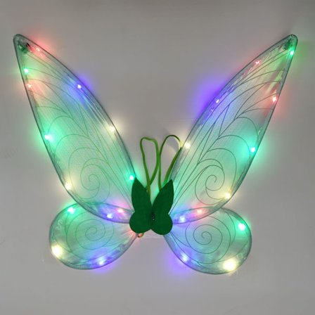 Fairy Wings Lyser opp sommerfuglvinger Glitrende Led Fairy Wings Halloween Julebursdag Cosplay-gave til barn(5)