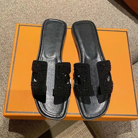 Sexede sandaler dame strand slippers Klassiske flade læder slippers dame 20