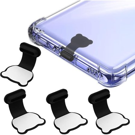 4 stk. silikone støvpropper til USB C-port støvpropper til mobiltelefon og smartphone (bjørneform)