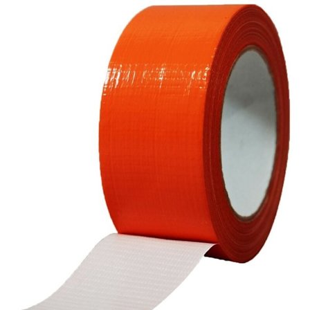 Oransje Stofftape T 48mm x 50m (1 Pakke) - Ruller for sikring av presenninger, ledninger og kabler