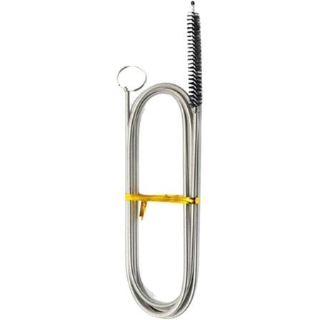 Lang, fleksibel rengjøringsbørste for kjøleskap, avløpsrenseverktøy i rustfritt stål (1 stk)