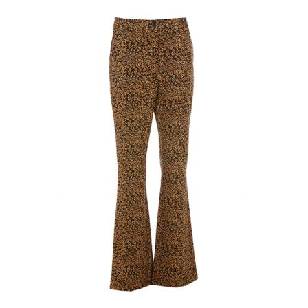 Liu Jo, Flared Trousers with Print Bruin, Dames, Maat:L