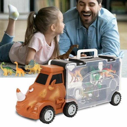 Dinosaur lastbil legetøj transport køretøj legesæt, julegave til drenge.