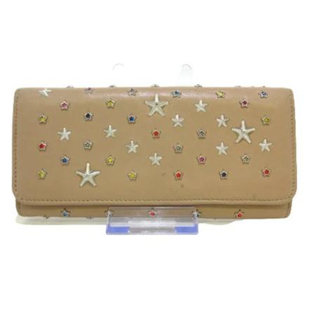 Jimmy Choo Pre-owned, Pre-owned Leather wallets Beige, Dames, Maat:ONE Size