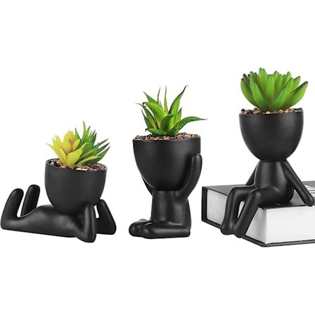 Konstgjorda suckulenter med kruka - små konstgjorda växter för rumsdekoration, liten keramikkruka, konstgjord suckulent för söt planteringskruka, 