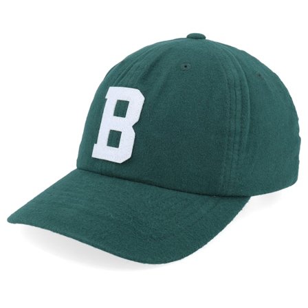 Brixton - Big B MP Deep Forest Flannel Dad Cap Unconstructed Green Cap - @ Hatstore