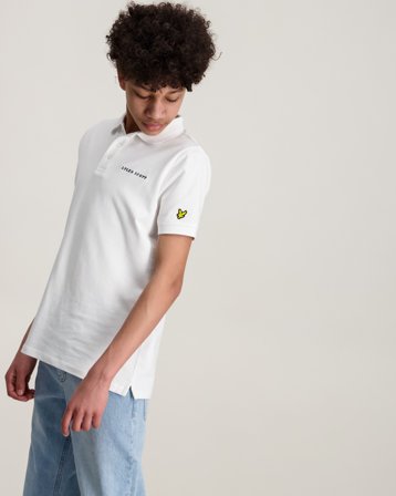 Lyle & Scott Script Embroidered Polo Shirt Blanc Polos Garçon - Kids Brand Store