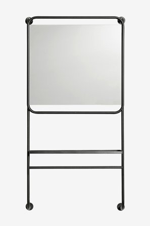 Muubs - Spejl med hylde Copenhagen 60 x 120 cm - Sort - Store spejle - Fra Homeroom