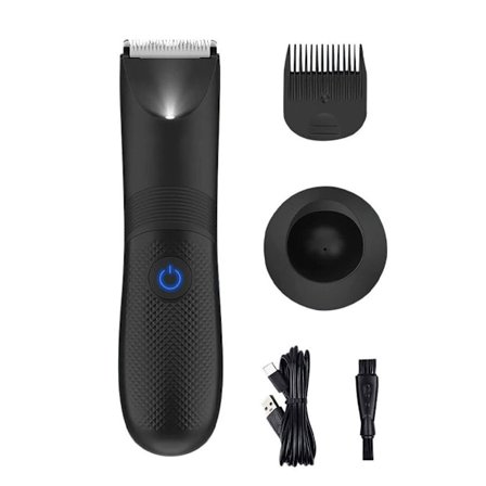 Trimmer för män med keramiska blad - trådlös helkroppstrimmer med LED-lampa KLB