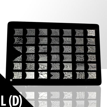 Leimalevy - Kynsikoristeet - L(D) - Suorakulmio Metal look