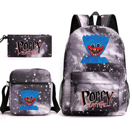 Poppy Playtime Ryggsäck Huggy Wuggys Ryggsäck Set SVART 2 Black 2
