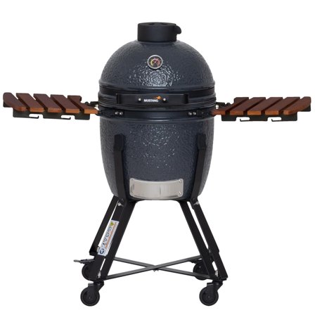 Mustang Kamado M Kullgrill 38 cm, grå, Matlaging & griller