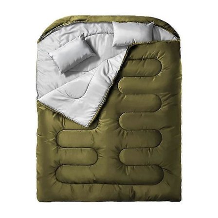 Dobbel XL Queen Size Sovepose for Camping og Fotturer, Slitesterk Vanntett To Personers XL Design, Varm og Komfortabel