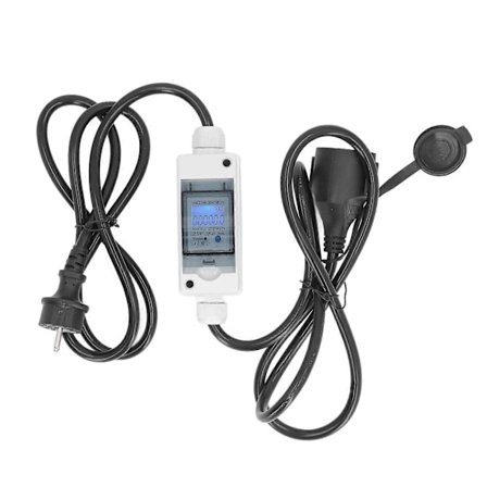 Mobil Digital Strømmåler IP65 Vanntett Bærbar LCD-skjerm Strømforbruksmåler EU-plugg AC250V 16A