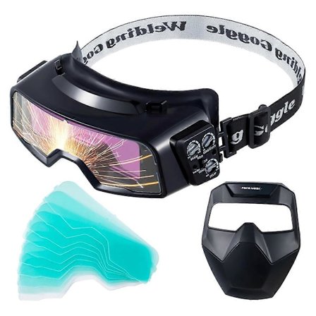 Automaattisesti Tummentuvat Hitsauslasit, Laaja Varjostusalue 4/5-9/9-13, Hitsauslasit Hitsausmaskilla ja 10 Vaihtolinssillä