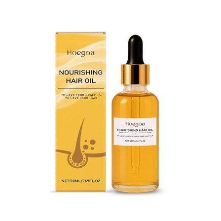 50 ml Nærende Hårolje - Dyp Hodebunn- og Hårhydrering, Fremmer Vekst, Skånsom for Alle Hårtyper med Kokosolje og Vitamin E
