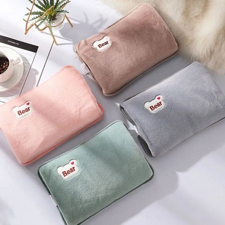 Electric Hot Water Bag USB Rechargeable Hand Warmers Soft Warm Winter Hand Warmer Reusable Hot Water Bottle