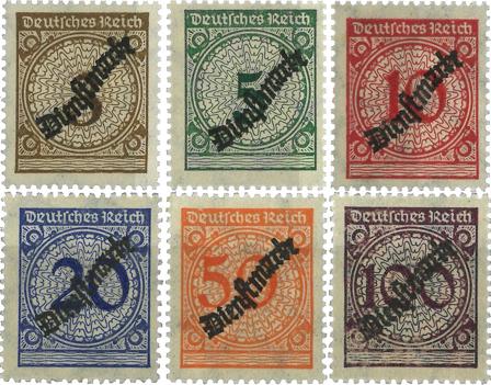 Tyske Rige 1923 - MICHEL D99-104 - Postfrisk