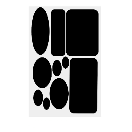 Selvklæbende reparationsplastre til tøjreparation 1 ark Type3