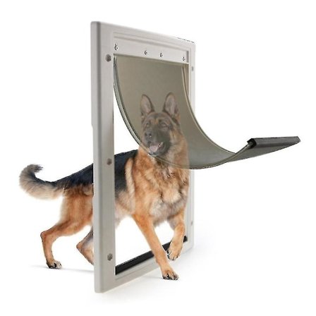 Dyrluke-erstatning for hundedør, mål 20,5x32,2/26x43 cm, langvarig (YJD)