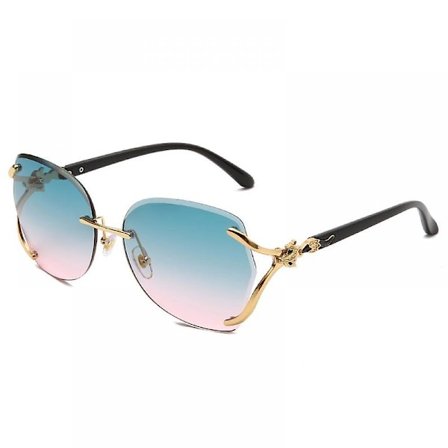 Gradient UV-solglasögon, solglasögon för män och kvinnor, båglösa solglasögon med spets för klassiska körsolglasögon, solglasögon för utomhusbruk