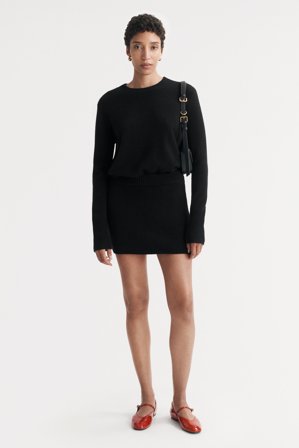 Soft Goat - Mini Skirt - Cashmere skirt - S - Black
