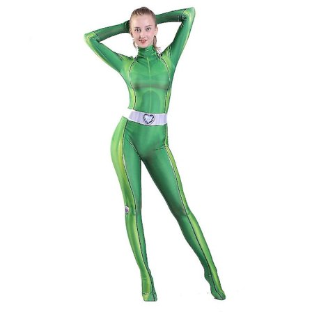 Totally Spies Cosplay-kostyme for barn og voksne Zentai Clover Sam Alex Britney Mandy Halloween W V