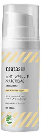 3 for 2 - Matas Striber Anti Wrinkle Natcreme til Tør Hud Uden Parfume 50 ml, Skincare, Ansigtspleje, Natcreme
