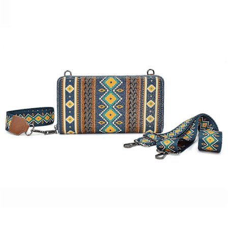Wrangler Lompakko Laukku Western Aztec Clutch Ranneke Luottokorttipidikkeellä AU[D]