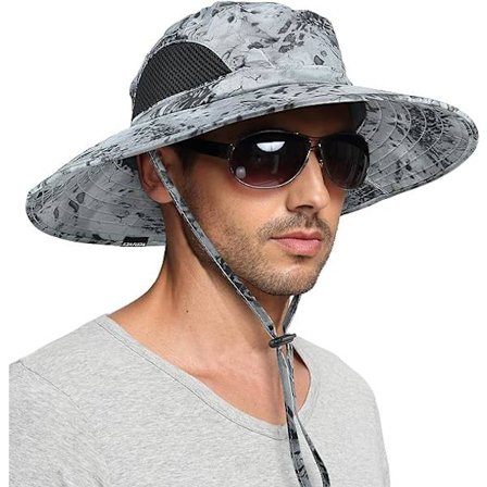 Unisex Solhat, Vandtæt Bredskygget Bucket Hat Pakkelig Boonie Hat til Fiskeri Vandreture Havearbejde Safari Strand