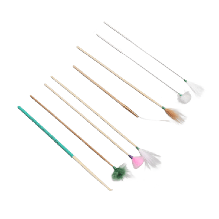 7 stk. Ørerens Fjersæt med Bambusmåtte Dybdegående Rens Massage Afslappende Ørevoksfjernelse Fjer