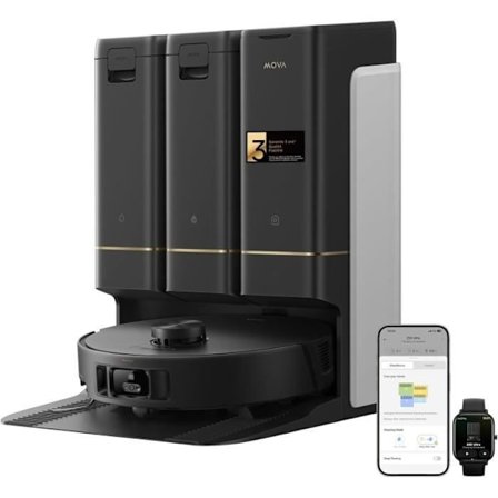 Robotdammsugare - MOVA Z50 Ultra - Kraftfull sugkraft på 19 000 Pa - Flera gånger smutsdetektering i realtid