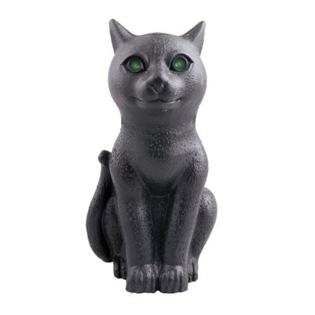 Svart katt med lysande ögon, ljud och 30 cm hög