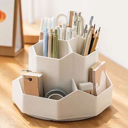 1 st Multifack Pennställ och Sminkborstorganisatör för Skrivbord och Hemmakontor - Stor Kapacitet Skrivbords Kosmetikaförvaringslåda