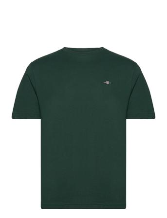 Reg Shield Ss T-Shirt Tops T-Kortærmet Skjorte Green GANT