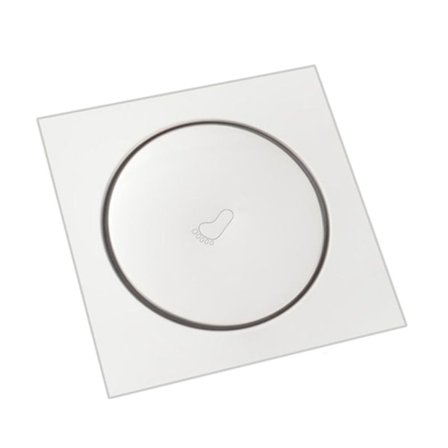 10x10 cm rund pop-up gulvavløp i rustfritt stål, bad, dusj, avløpsrist, toalett