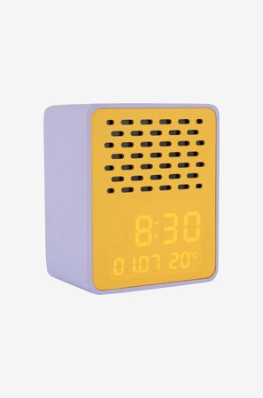 Karlsson - Vekkerklokke Funky Vibes Blue Tooth Speaker - Gul - Veggklokker & bordklokker - Fra Homeroom