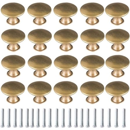 Messing Dørgreb 20 stk. Vintage Messinggreb Skabsknapper Skuffe
