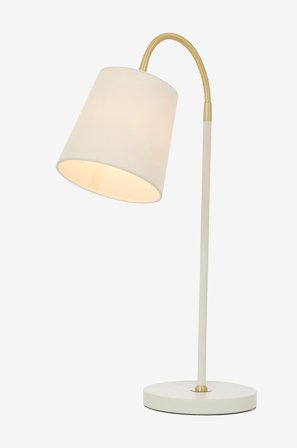 Aneta Lighting - Bordlampa Ljusdal /matt mässing - Vit - Bordslampor - Från Homeroom