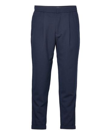 Manathan Pleat Pant Navy Matinique