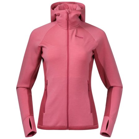 Bergans Women's Cecilie Wool Hood Jacket Women Mid layer tops Pink S