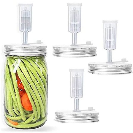 Gjæringslokk, gjærlåser for gjæring for bredmunnet Mason Jar gjæringslokk for å lage Sauerk (haoyi)