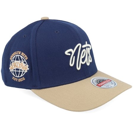 Mitchell & Ness - NBA Blau adjustable Cap - Brooklyn Nets Sand Storm Classic Red Navy/Sand Adjustable @ Hatstore
