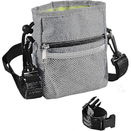 Hundgodisväska, Hundträningspåse med Midje- och Axelrem, 3 Bäralternativ, Lätt att Bära Husdjursleksaker, Snacks, Godis, Personliga Saker