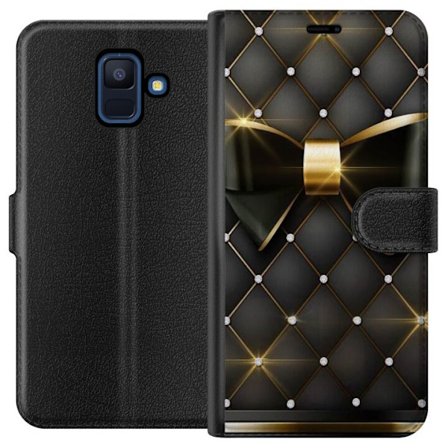 Yhteensopiva Lompakkokotelo Samsung Galaxy A6 (2018) Kultainen roosetta