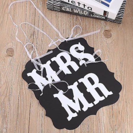 Mr Mrs Bogstav Skilte Banner Bryllup Fest Tilbehør