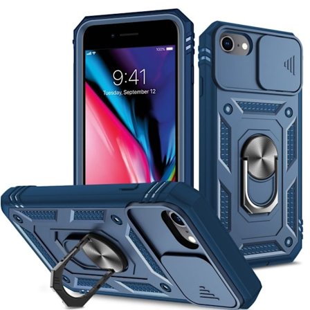 Shockproof iPhone SE etc. case - Dark sapphire