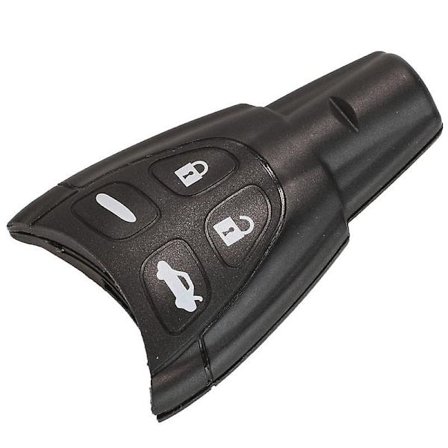 Fjärrnyckelskal för Saab 9-3 93 2003-2007 - Ersättningsnyckelskal med 4 knappar, oskuren blad, smartkort