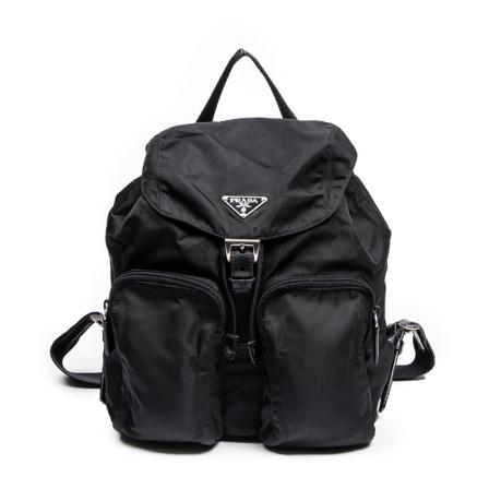 Prada Vintage, Backpacks Zwart, Dames, Maat:ONE Size