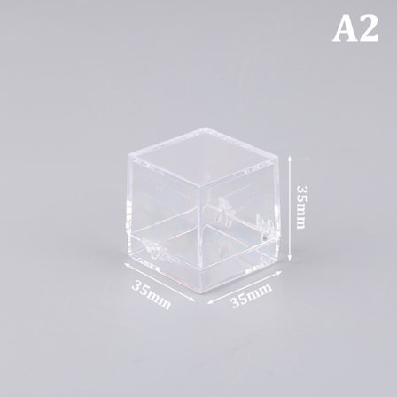 1 stk. Opbevaringsbokslåg Gemstone Display Mønt Klar beholder Spec